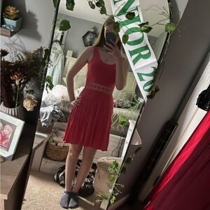 Elegant Pink Sleeveless Dress